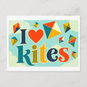 "I [Heart] Kites" Postcard