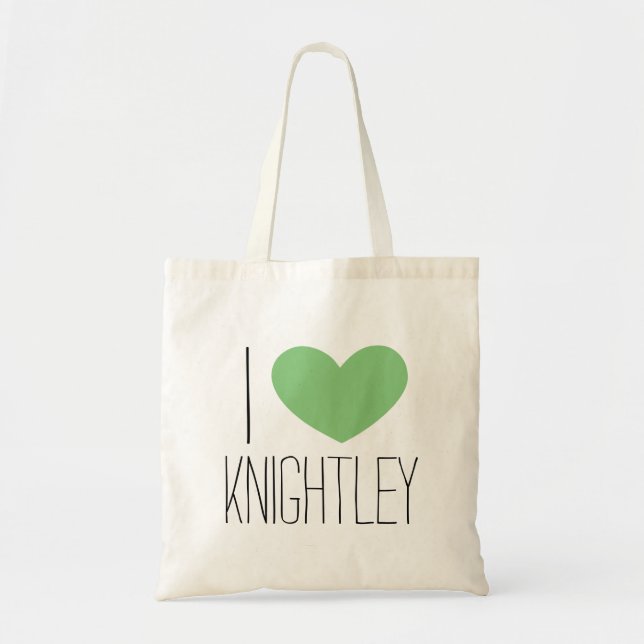 I Heart Knightley Canvas Tote Bag (Front)