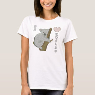 I Heart Koalas Fuzzy Animals T-Shirt