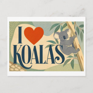 "I [Heart] Koalas" Postcard