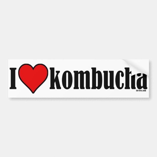 I Heart Kombucha Bumper Sticker (Front)