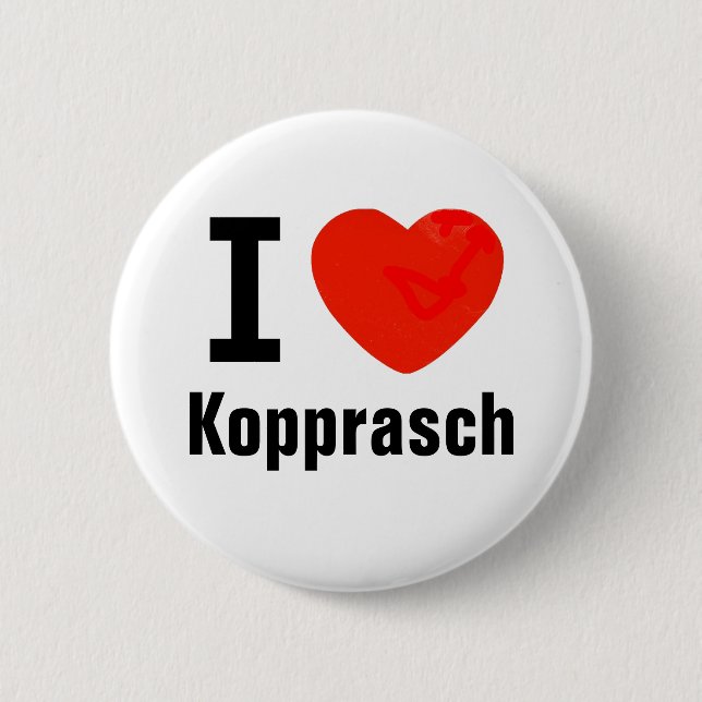 I Heart Kopprasch 6 Cm Round Badge (Front)