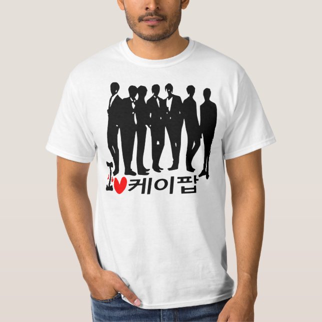 I Heart KPOP in Korean Value T-Shirt (Front)