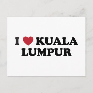 I Heart Kuala Lumpur Malaysia Postcard