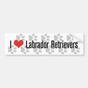 I (heart) Labrador Retrievers Bumper Sticker