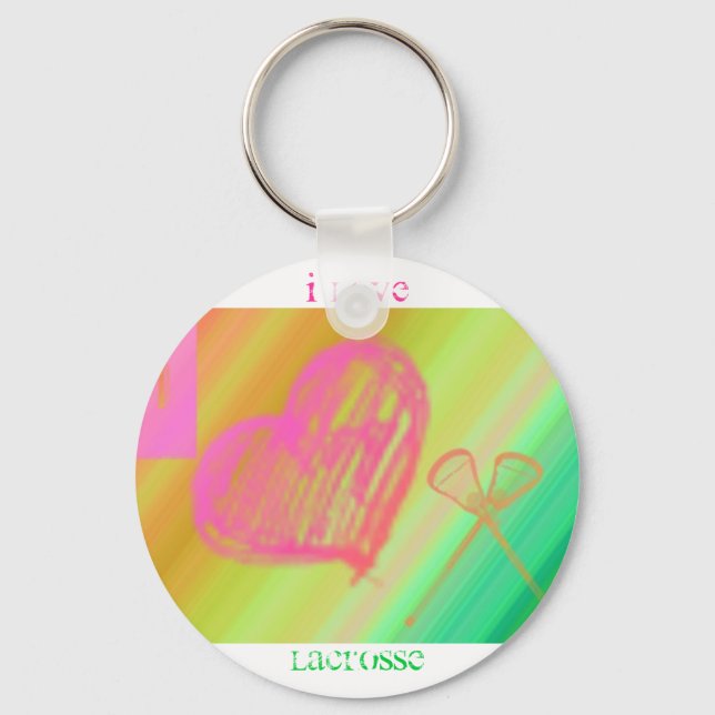 I heart Lacrosse Keychain (Front)