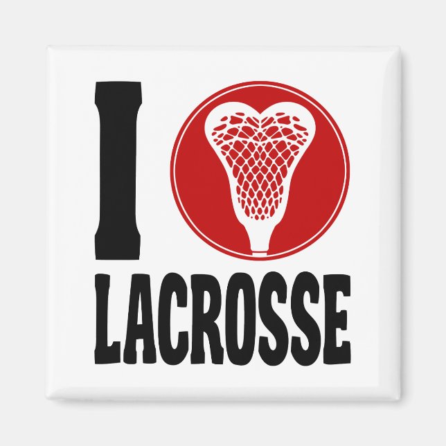 I Heart Lacrosse Magnet (Front)