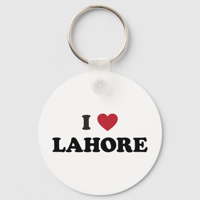 I Heart Lahore Pakistan Key Ring (Front)