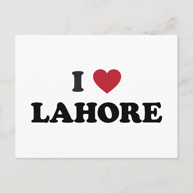 I Heart Lahore Pakistan Postcard (Front)