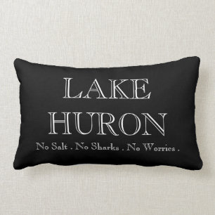 I heart LAKE HURON Lumbar Cushion
