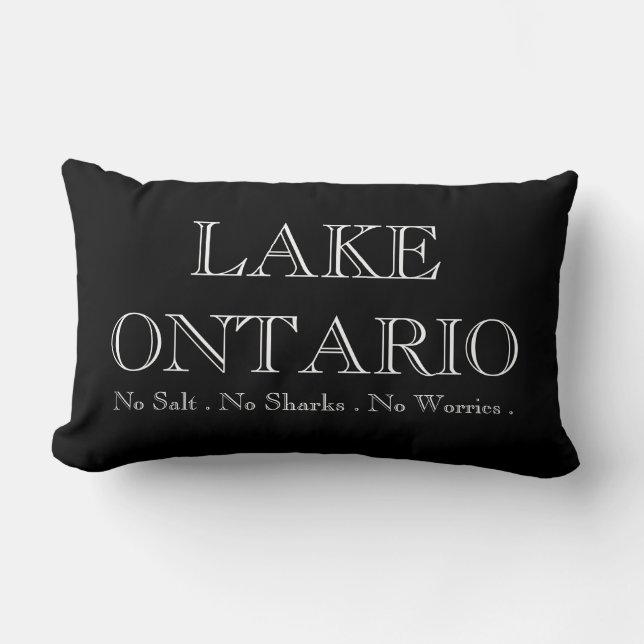 I heart LAKE ONTARIO Lumbar Cushion (Front)
