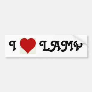 I heart Lamp Bumper Sticker