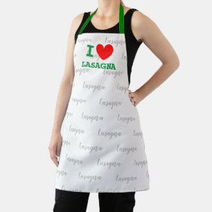 I heart lasagne apron for Italian food lover