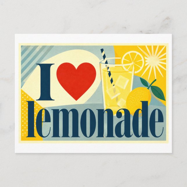 "I [Heart] Lemonade" Postcard (Front)