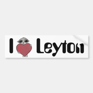 I Heart Leyton Alien Bumper Sticker