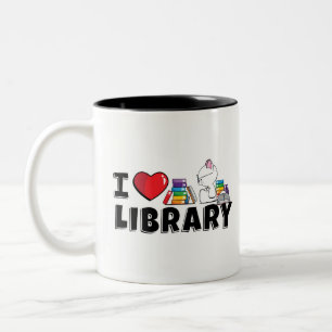 I Heart Library Mug