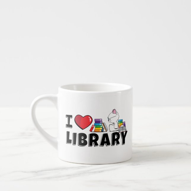 I Heart Library Mug (small) (Left)