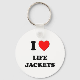 I Heart Life Jackets Key Ring