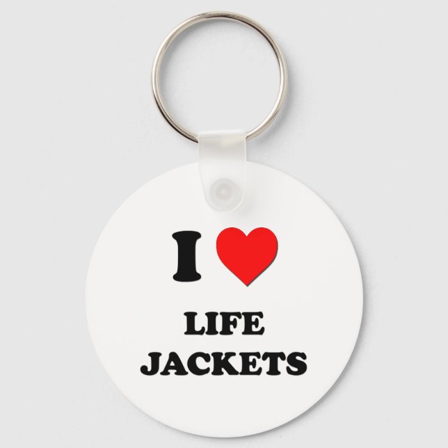 I Heart Life Jackets Key Ring (Front)