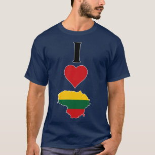 I Heart Lithuania Vertical I Love Lithuanian Natio T-Shirt