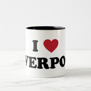 I Heart Liverpool England Two-Tone Coffee Mug