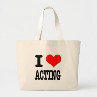 I HEART (LOVE) ACTING LARGE TOTE BAG