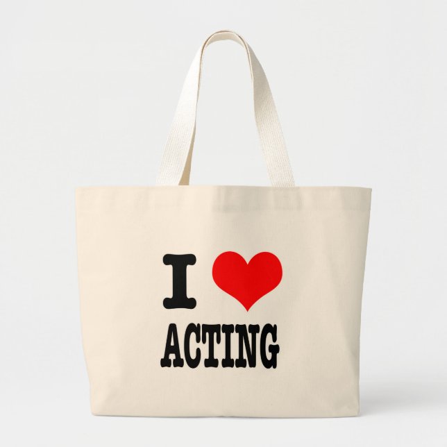 I HEART (LOVE) ACTING LARGE TOTE BAG (Front)