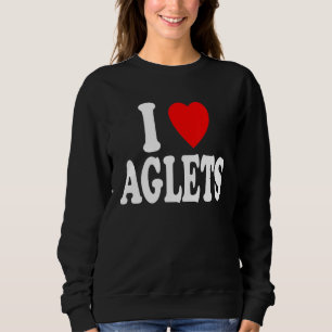 I Heart (Love) Aglets Fancy Shoe Lace Cover Lover Sweatshirt