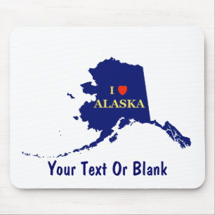 I Heart (Love) Alaska Mouse Mat