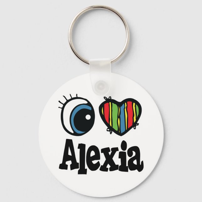 I Heart (Love) Alexia Key Ring (Front)
