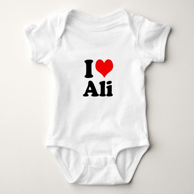 I Heart / Love Ali Baby Bodysuit (Front)