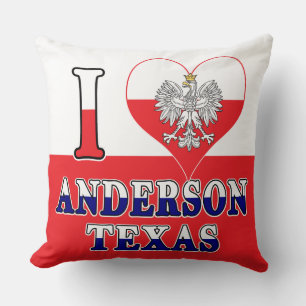 I Heart Love Anderson Texas Cushion