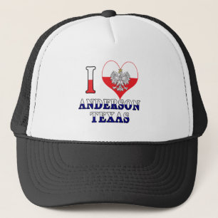 I Heart Love Anderson Texas Trucker Hat