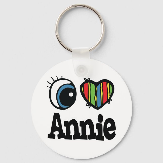 I Heart (Love) Annie Key Ring (Front)