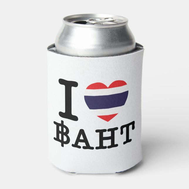 I Heart (Love) Baht Can Cooler (Can Front)