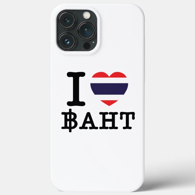 I Heart (Love) Baht Case-Mate iPhone Case (Back)