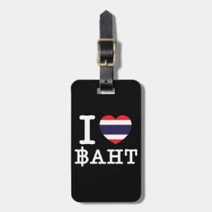 I Heart (Love) Baht Luggage Tag