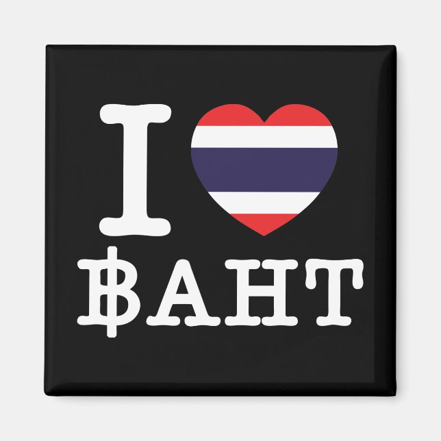 I Heart (Love) Baht Magnet (Front)