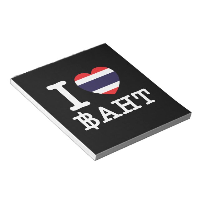 I Heart (Love) Baht Notepad (Angled)