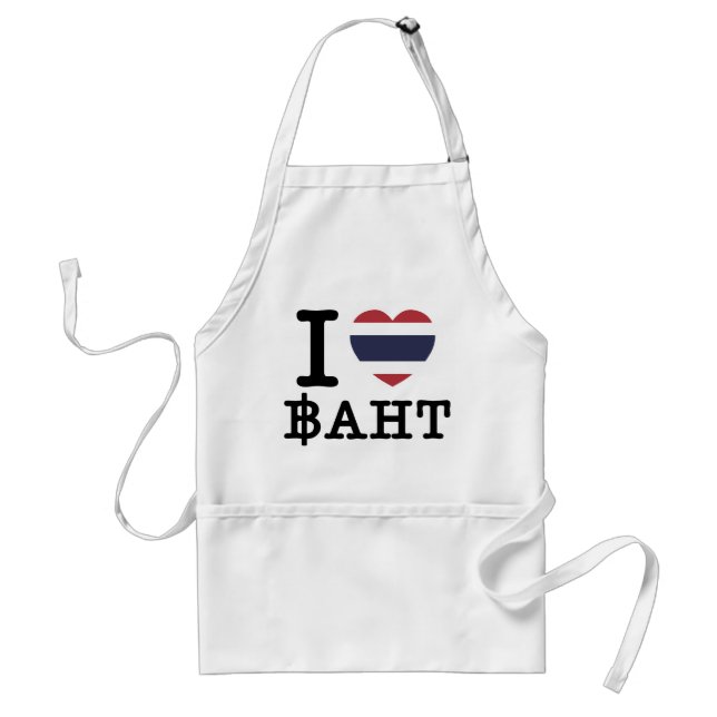I Heart (Love) Baht Standard Apron (Front)