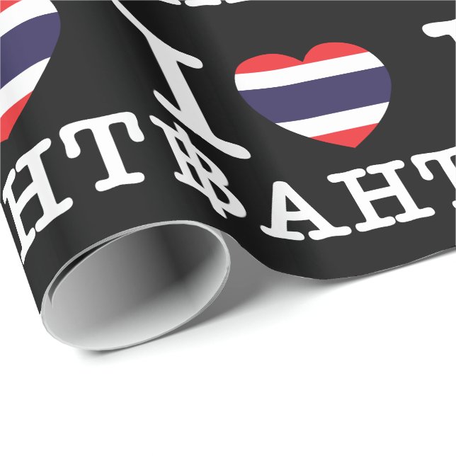 I Heart (Love) Baht Wrapping Paper (Roll Corner)