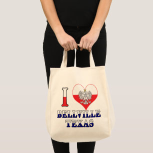 I Heart Love Bellville Texas Tote Bag