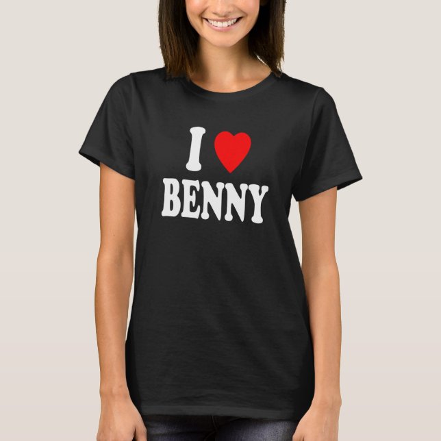 I Heart Love Benny Cute Matching Couple Spouse T-Shirt (Front)