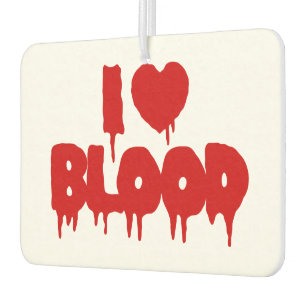 I HEART [LOVE] BLOOD CAR AIR FRESHENER
