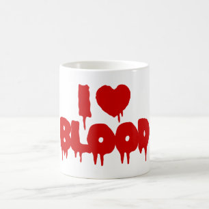 I HEART [LOVE] BLOOD COFFEE MUG