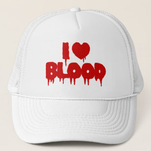 I HEART [LOVE] BLOOD TRUCKER HAT