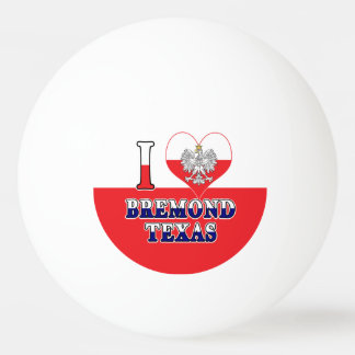 I Heart Love Bremond Texas Ping Pong Ball