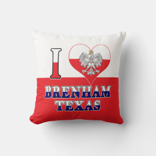 I Heart Love Brenham Texas Cushion