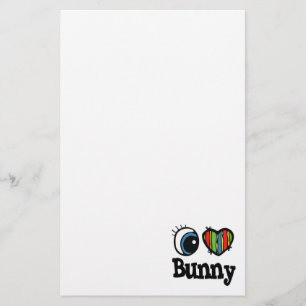 I Heart (Love) Bunny Stationery