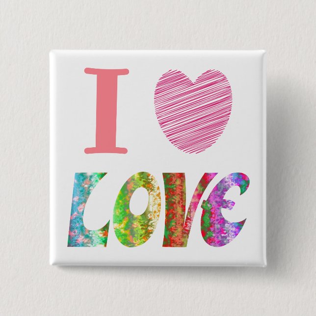 I Heart Love Button (Front)